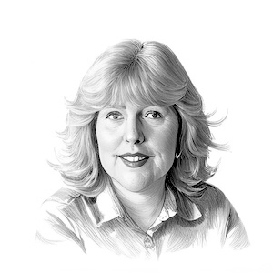 Pencil Sketch of Michelle Cooper