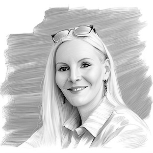Pencil Sketch of Stephanie Hirst